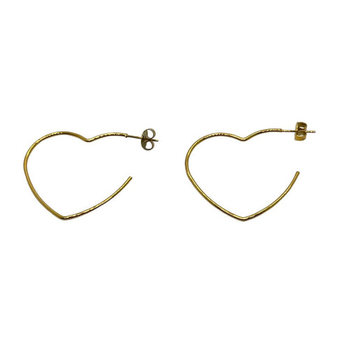 pendientes maxi corazones dorados